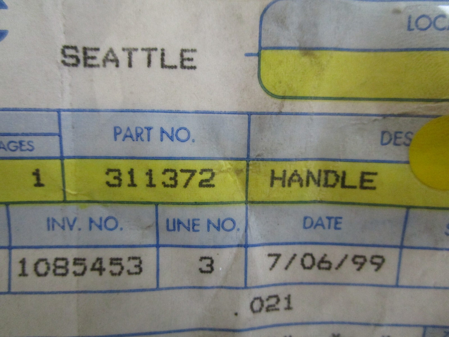 *NEW OEM* 0810 OMC Johnson Evinrude Handle 311372 0311372