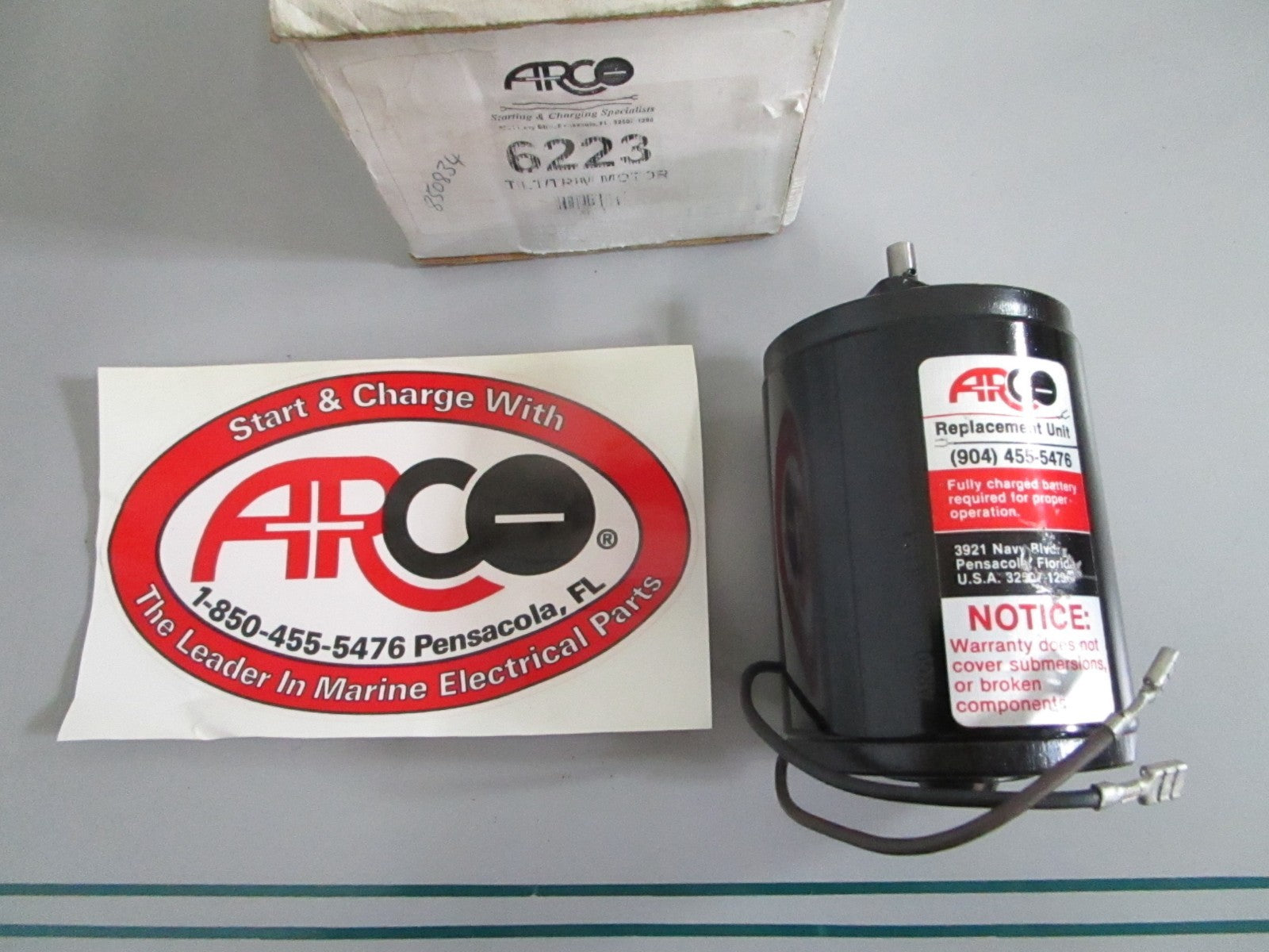 NEW 6223 Arco Tilt/Trim Motor Rep: 850834 Volvo 0820
