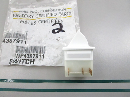 Whirlpool NEW OEM Refrigerator Door Light Fan Switch WP4387911 NOS 0810