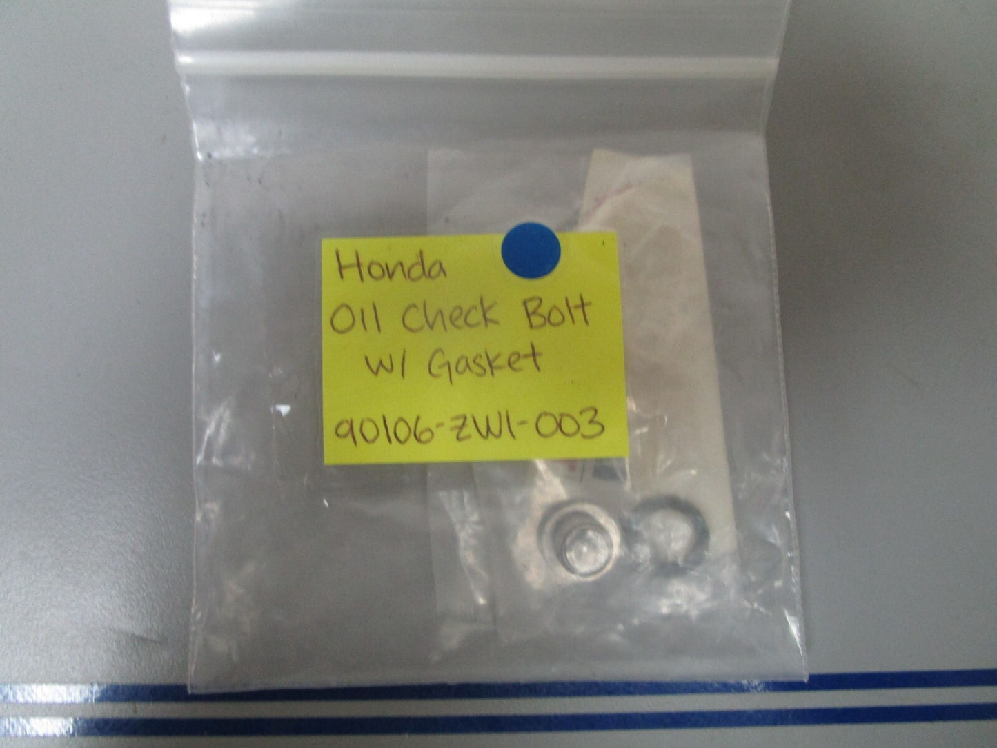 *NEW OEM* 0770 Honda Oil Check Bolt With Gasket 90106-ZW1-003