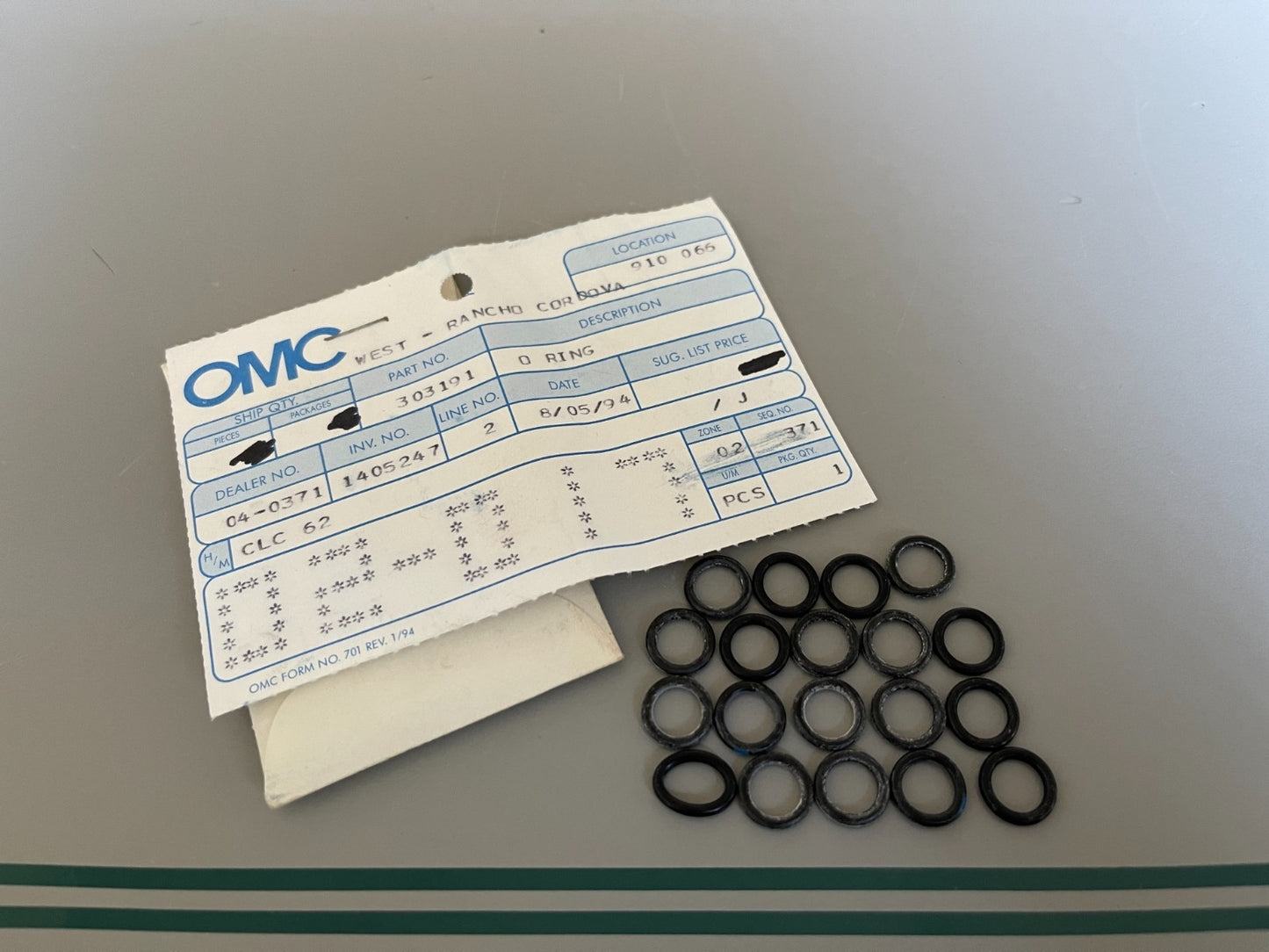 NEW OEM (LOT OF 19) 303191 0303191 OMC Johnson Evinrude O-Ring 0810