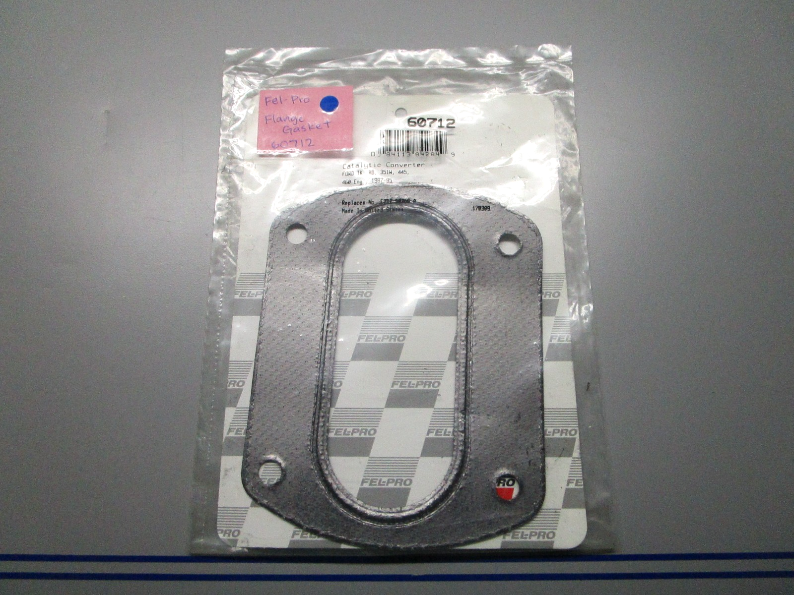 *NEW* 0810 Fel-Pro Flange Gasket 60712 Replaces: E7TZ-5B266-A