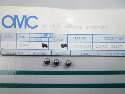 NEW OEM (LOT OF 3) 304201 0304201 OMC Johnson Evinrude Lead Shot 0810