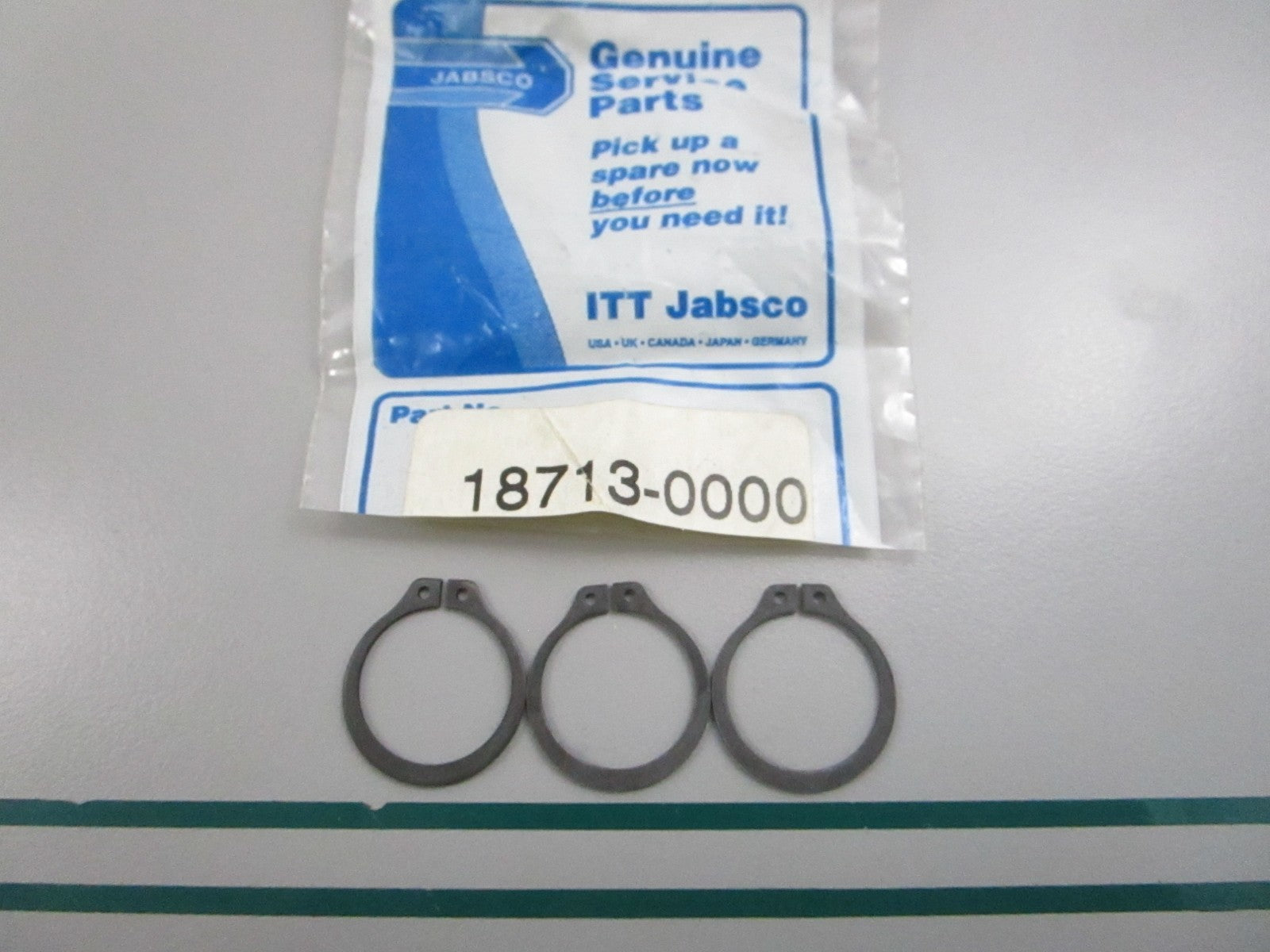 NEW 18713-0000 Jabsco 3 Retaining Ring Set 0810