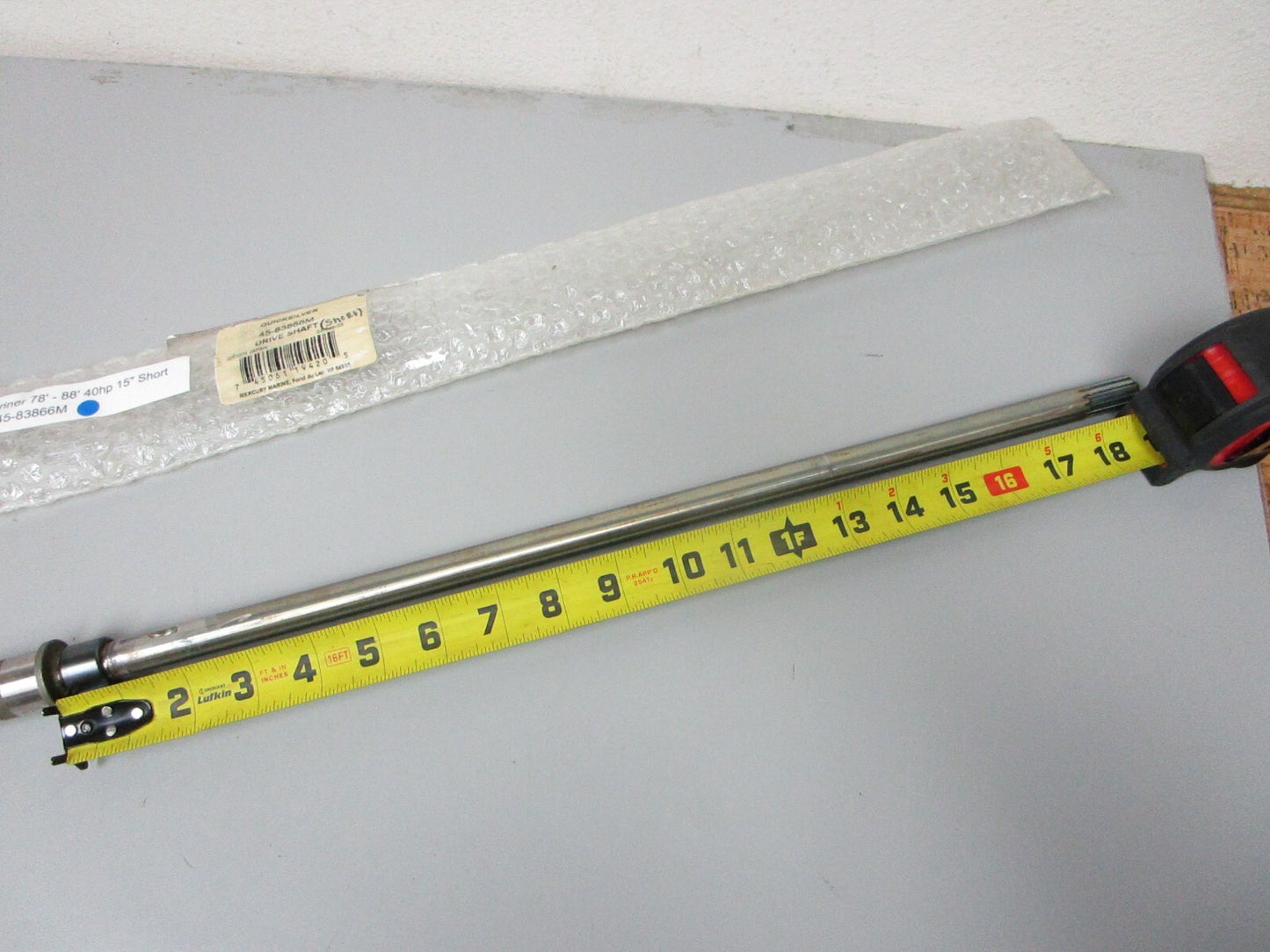*NEW OEM* 0720 Mercury Mariner 78' - 88' 40hp 15" Short Drive Shaft 45-83866M