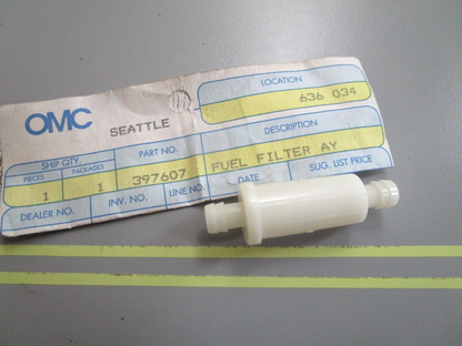 *NEW OEM* 0810 OMC Johnson Evinrude Fuel Filter 397607 0397607