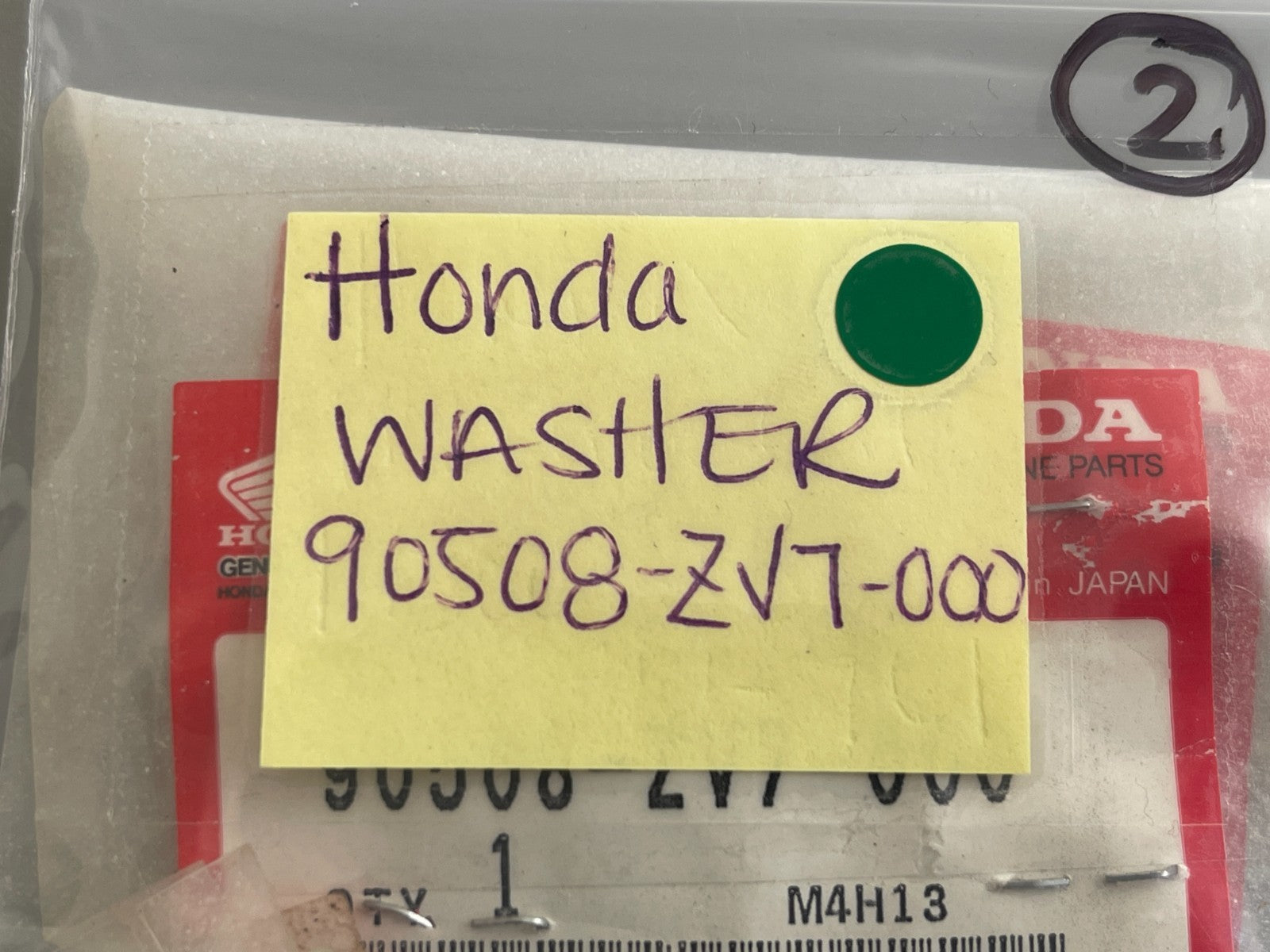 NEW OEM 90508-ZV7-000 Honda Washer 0810