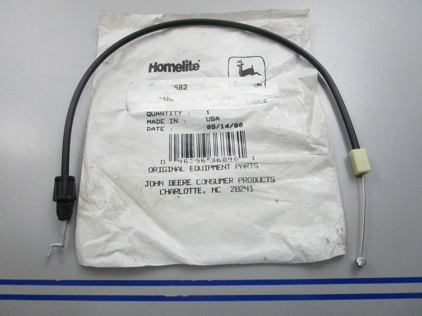 NEW OEM 06603A John Deere Homelite Throttle Cable 0810
