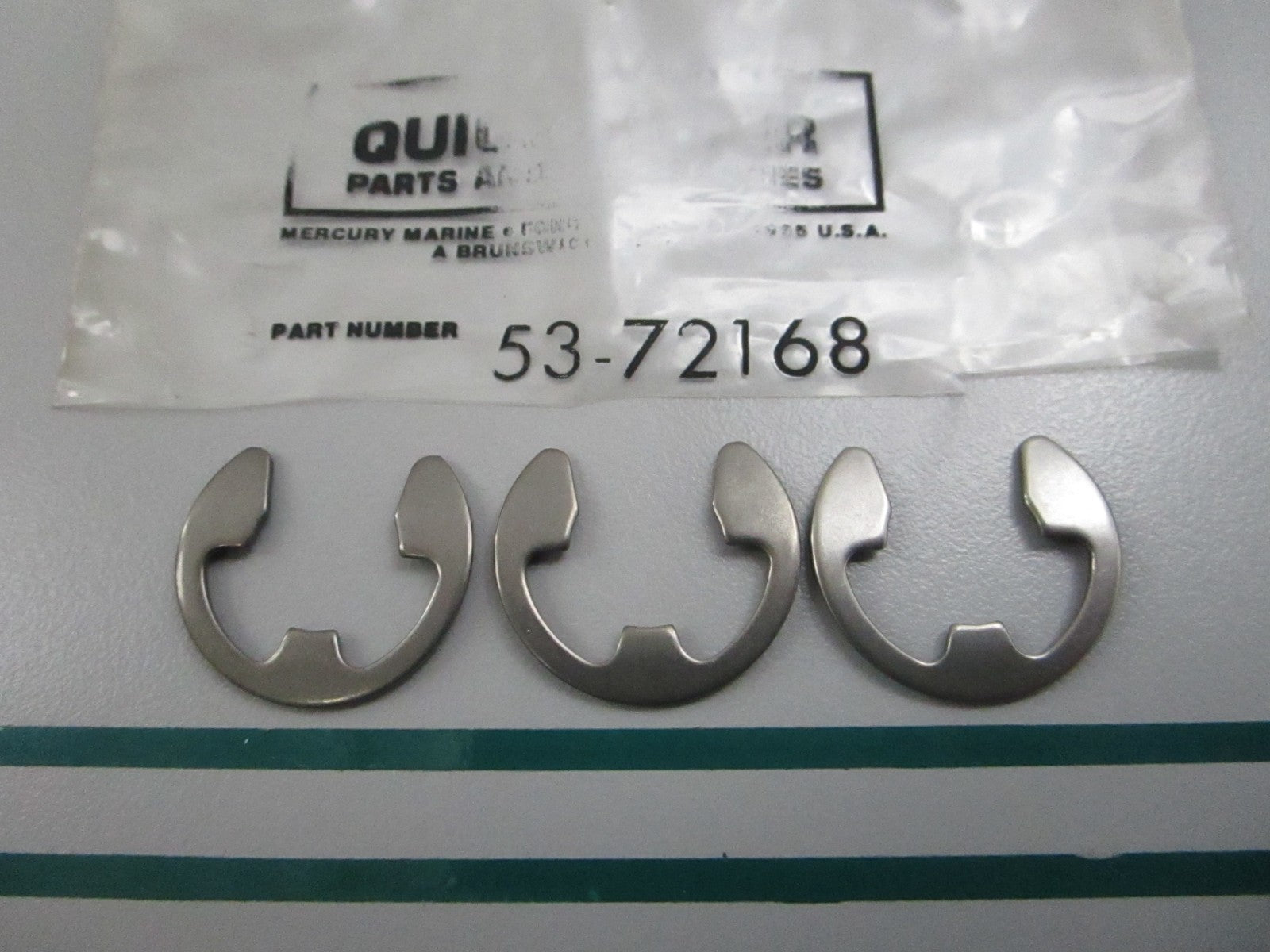 NEW OEM (LOT OF 3) 53-72168 Mercury Quicksilver Retaining Ring 0810