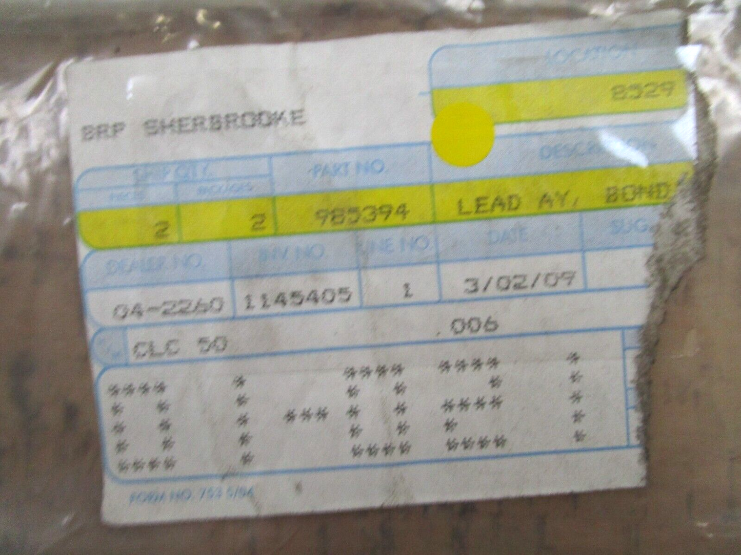 *NEW OEM* 0750 OMC Johnson Evinrude BOND LEAD ASSEMBLY 985394 0985394