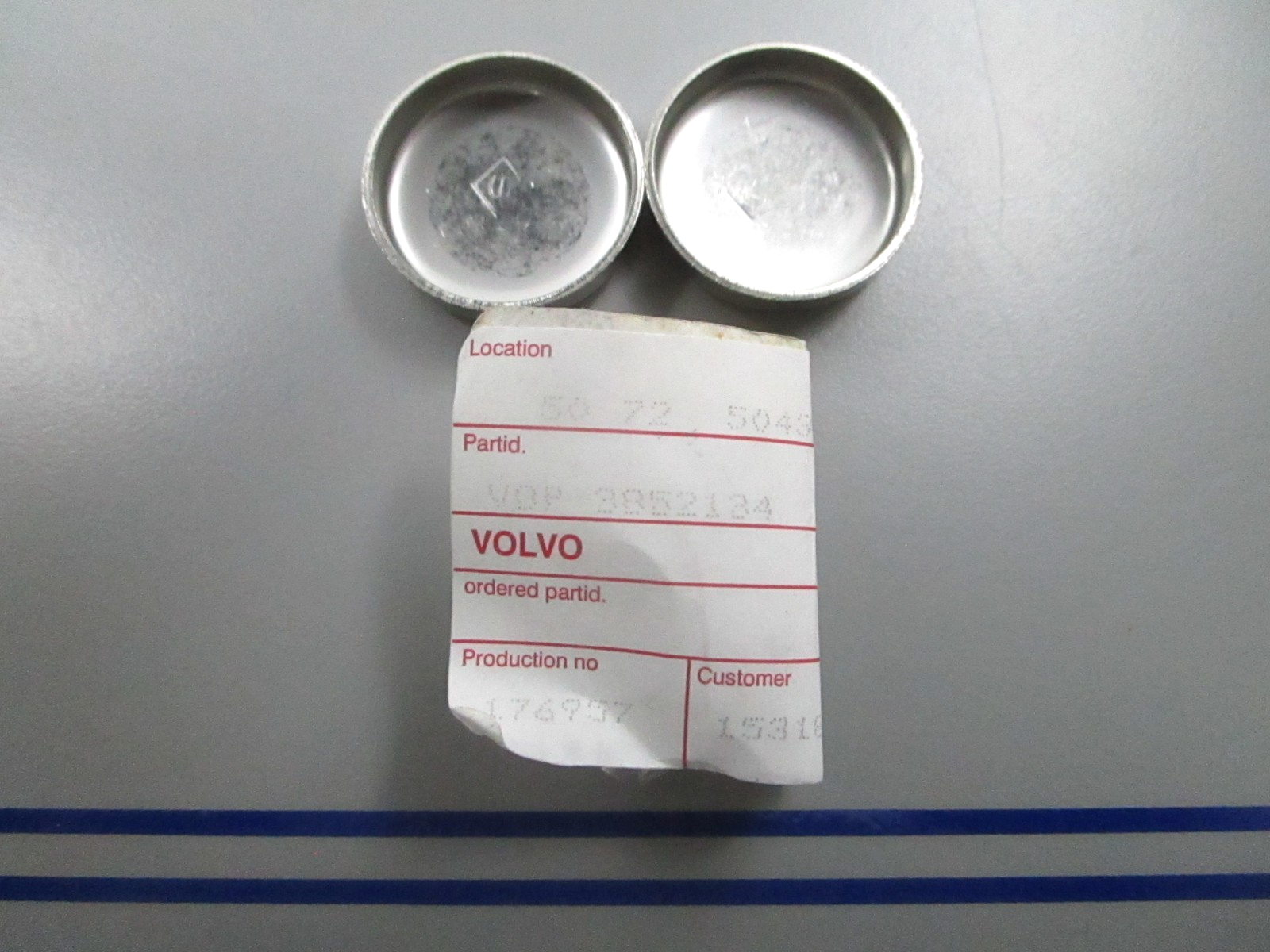 *NEW OEM* (LOT OF 2) 0810 Volvo Penta Core Plug 3852134