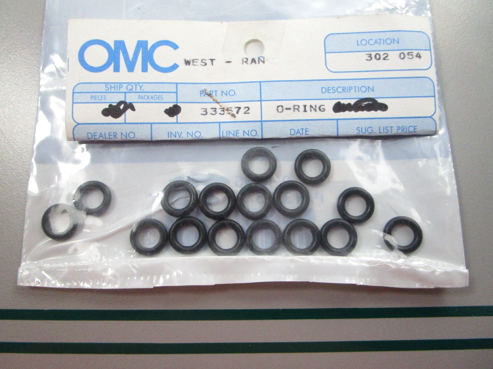 NEW OEM (LOT OF 16) 333572 0333572 OMC Johnson Evinrude O-Ring 0810