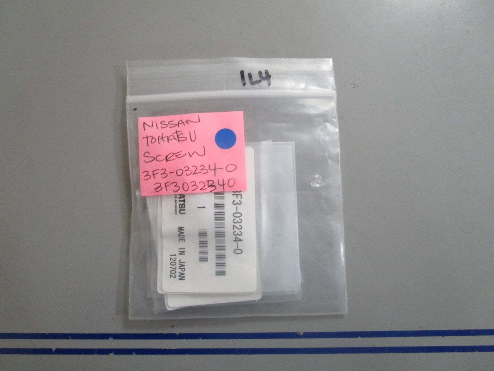 *NEW OEM* (LOT OF 4) 0810 Tohatsu Nissan Screw 3F3-03234-0 3F3032340