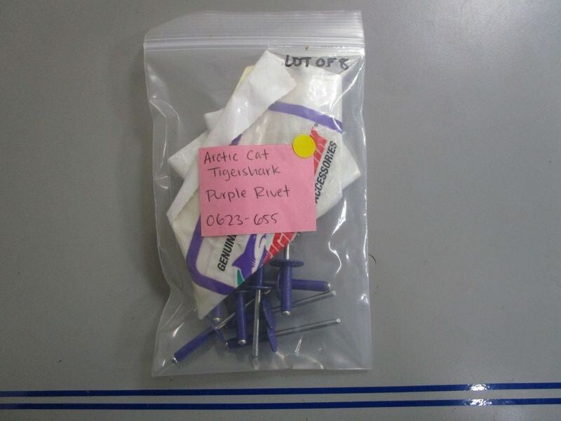 *NEW OEM* (LOT OF 8) 0770 Arctic Cat Tigershark Purple Rivet 0623-655