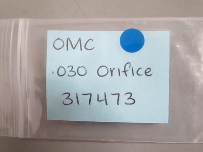 NEW OEM 317473 0317473 OMC Johnson Evinrude .030 30 Orifice 0820