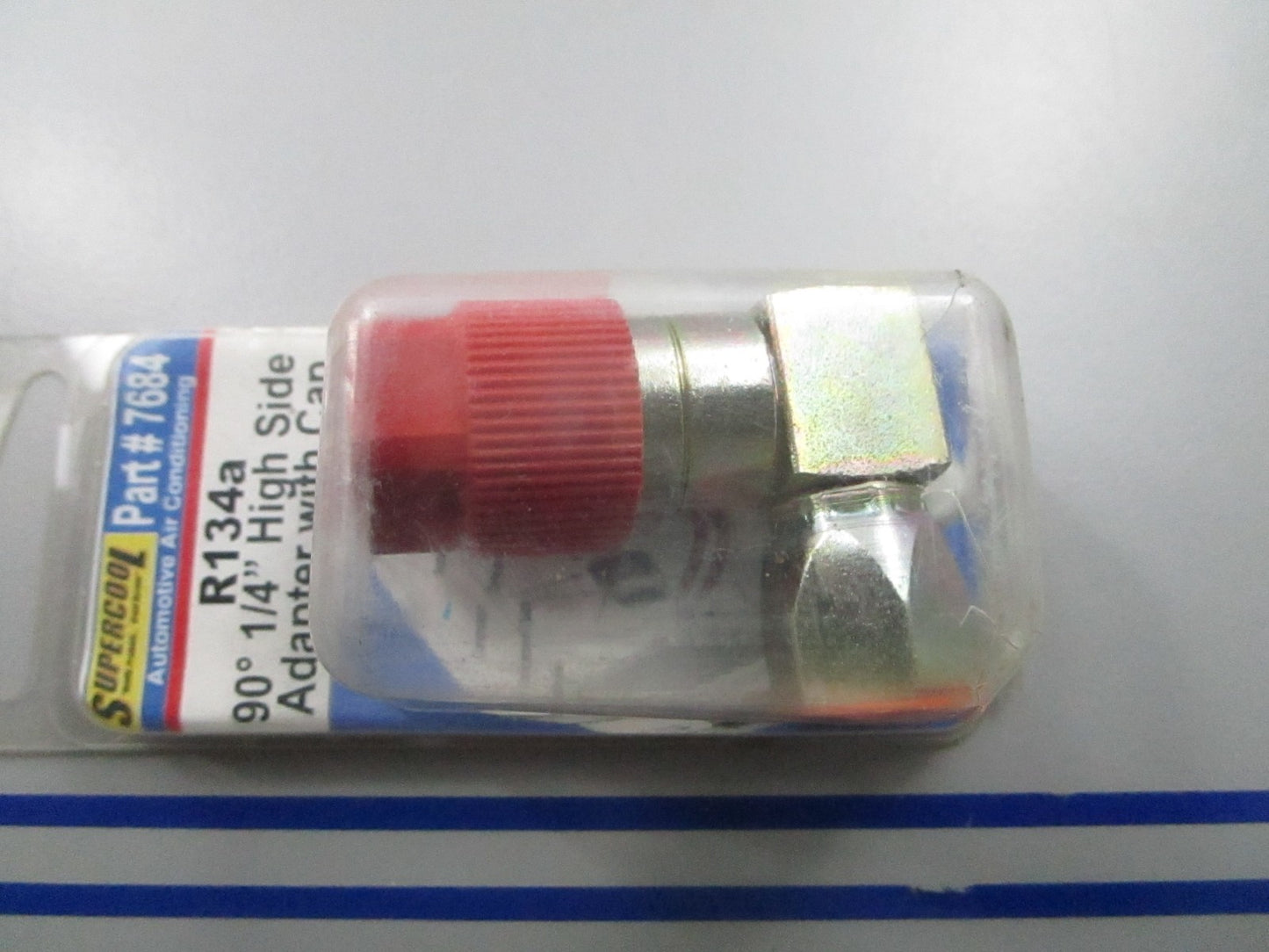 *NEW* 0810 Supercool 90 Degree 1/4" High Side Adapter w/ Cap 7684