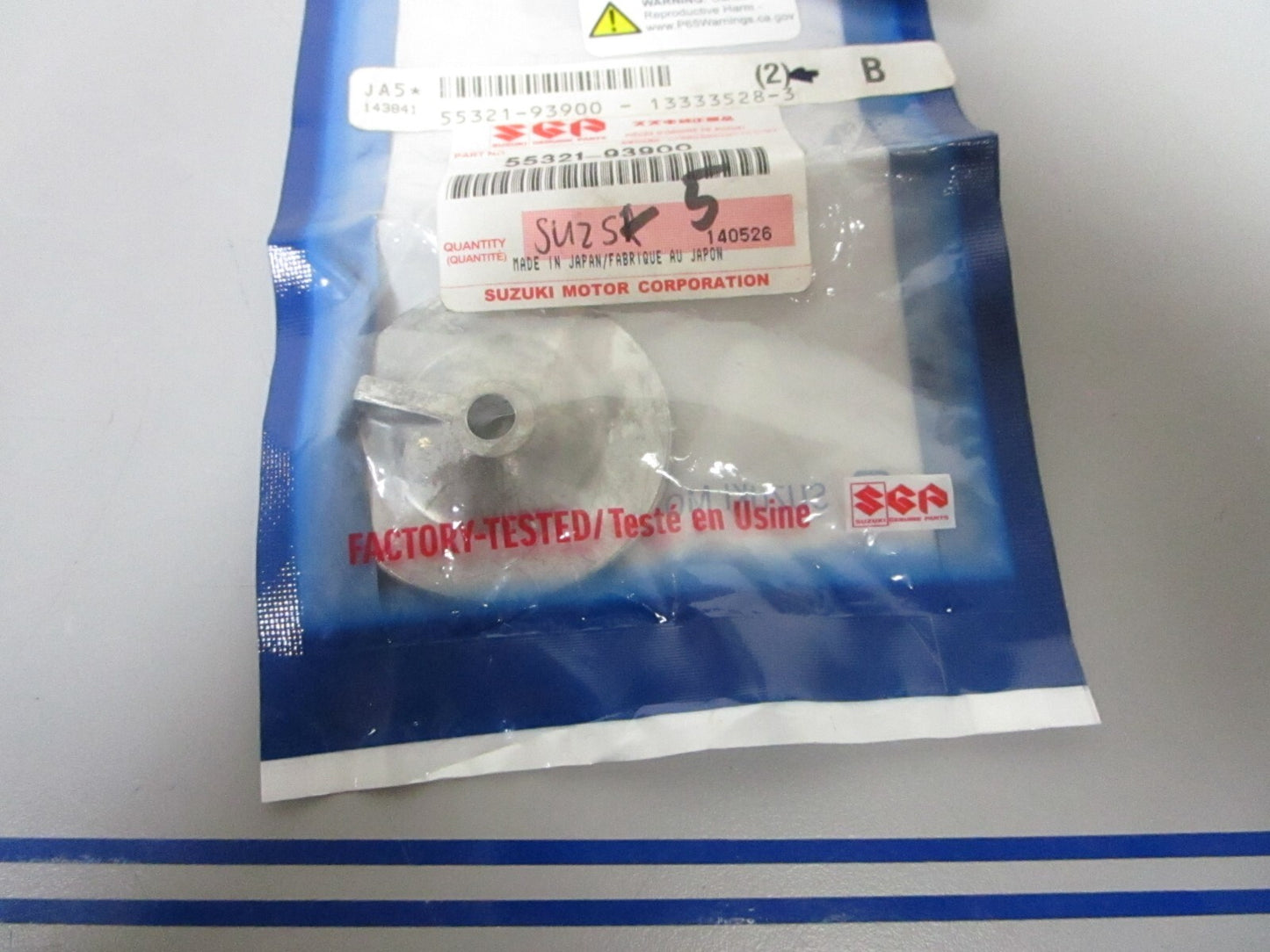*NEW OEM* 0810 Suzuki Zinc Anode 55321-93900