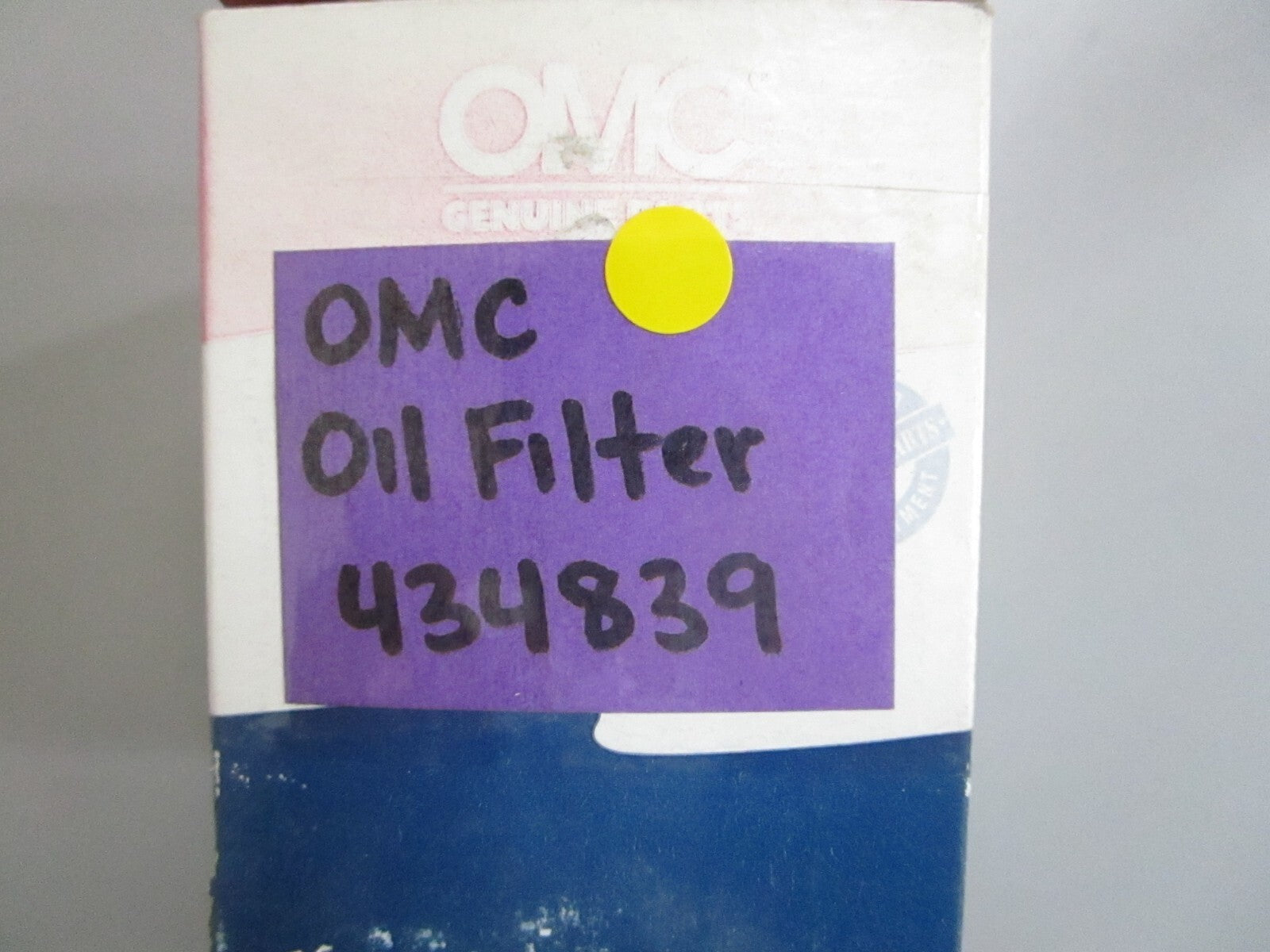 *NEW OEM* (LOT OF 2) 0820 OMC Johnson Evinrude Oil Filter 434839 0434839