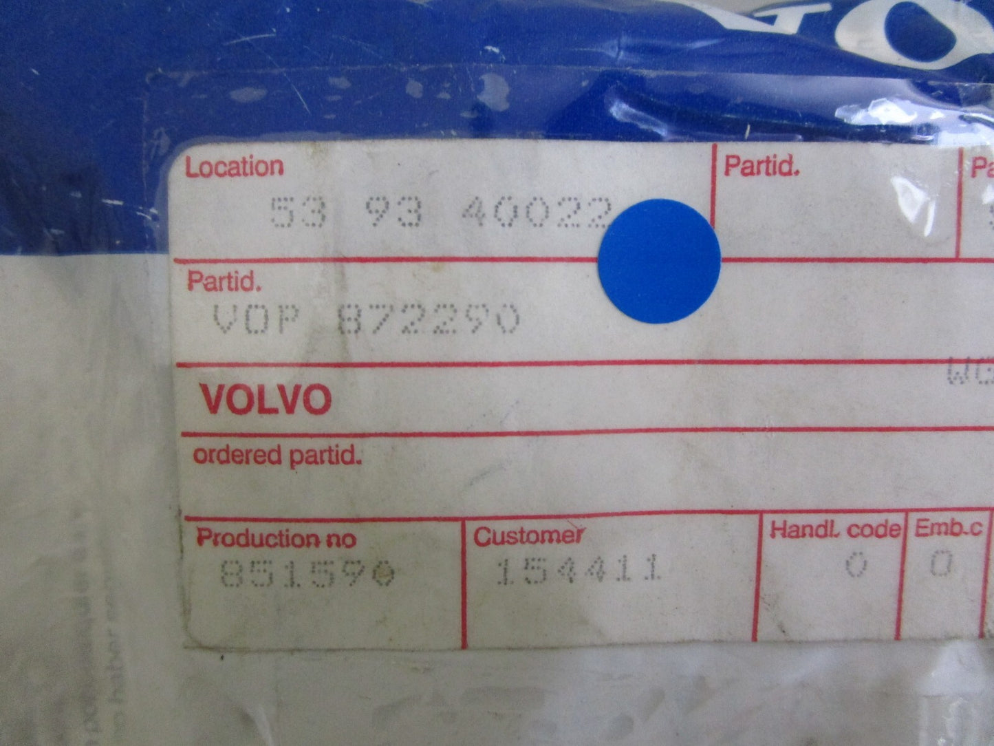 *NEW OEM* 0820 Volvo Penta Seal Kit 872290