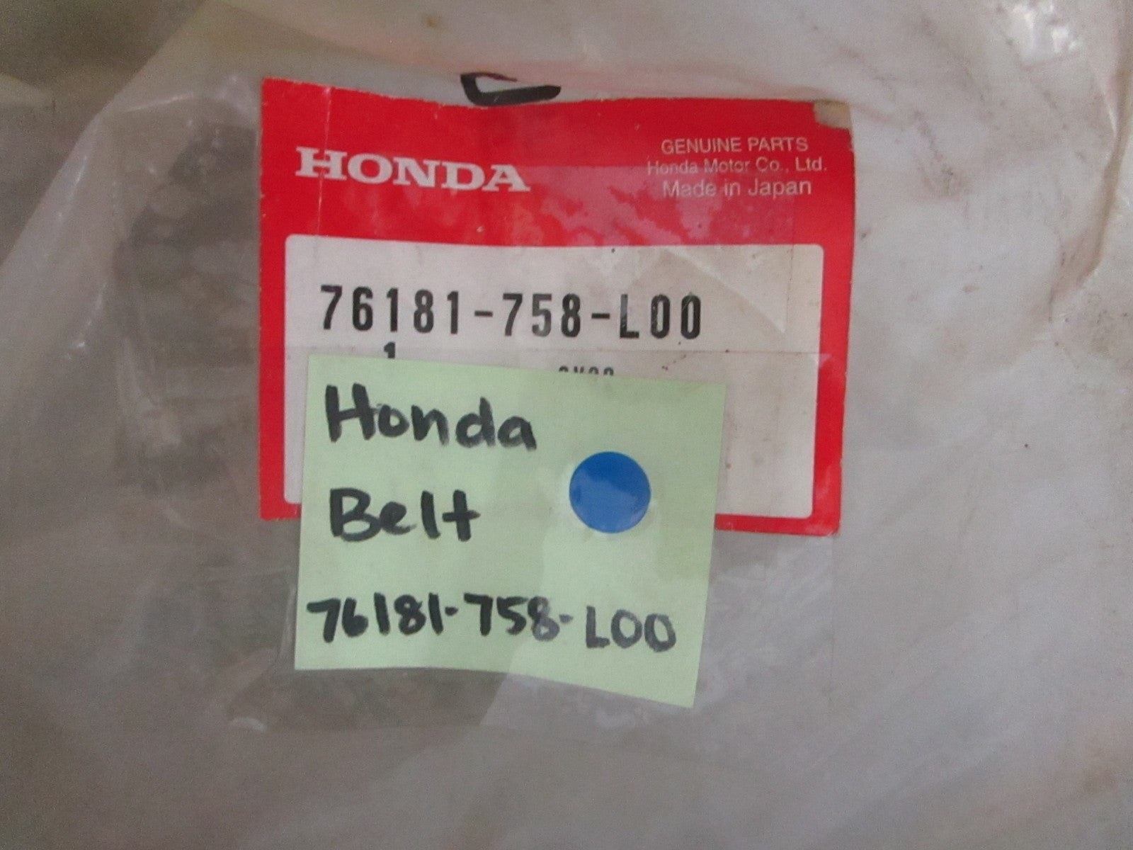 *NEW OEM* 0820 Honda Belt 76181-758-L00