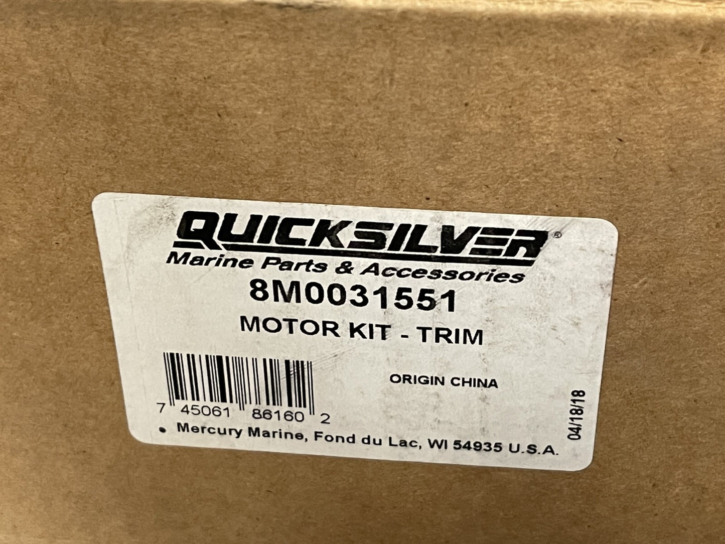 *NEW OEM* 0670 Mercury Quicksilver Trim Motor Kit 8M0031551