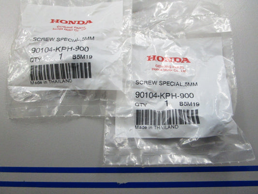 *NEW OEM* (LOT OF 2) 0810 Honda 5mm Special Screw 90104-KPH-900