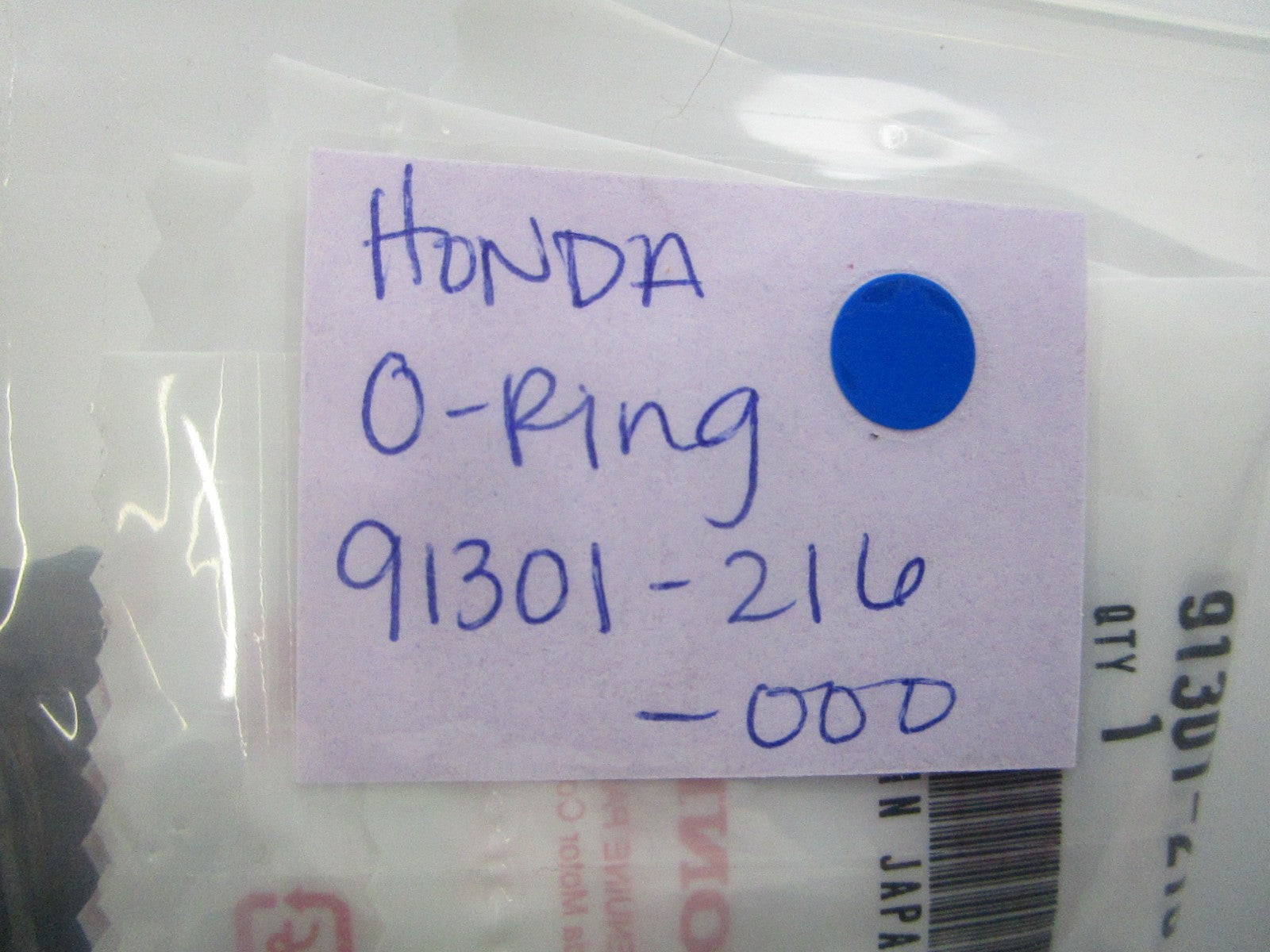 *NEW OEM* (LOT OF 2) 0810 Honda O-Ring 91301-216-000