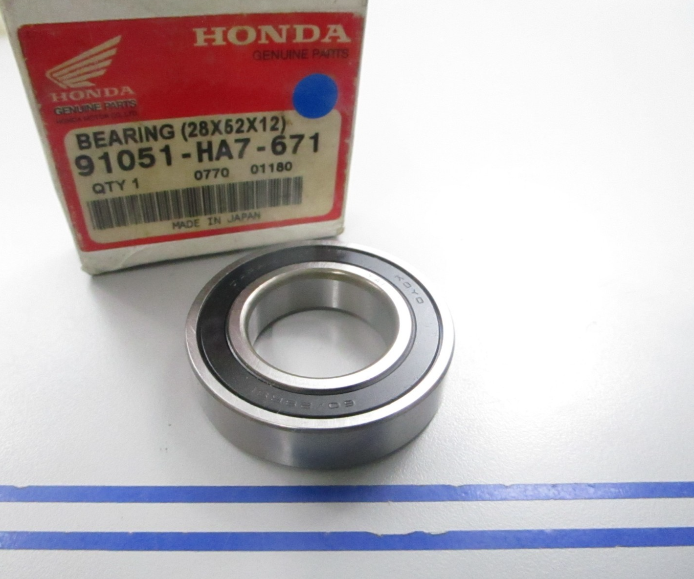NEW OEM 91051-HA7-671 Honda 28 x 52 x 12 Bearing 0720