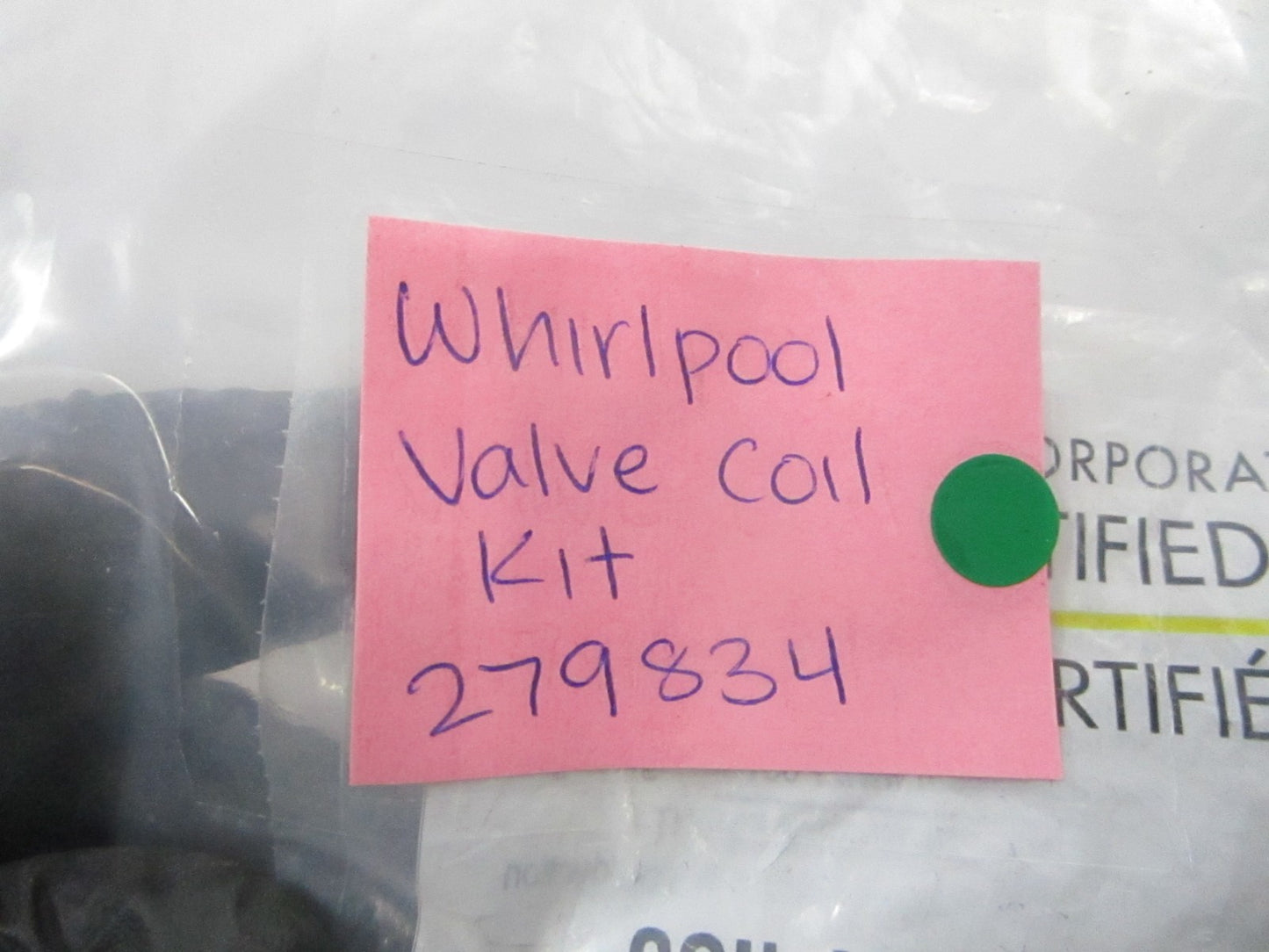 NEW OEM 279834 Whirlpool Valve Coil Kit 0810