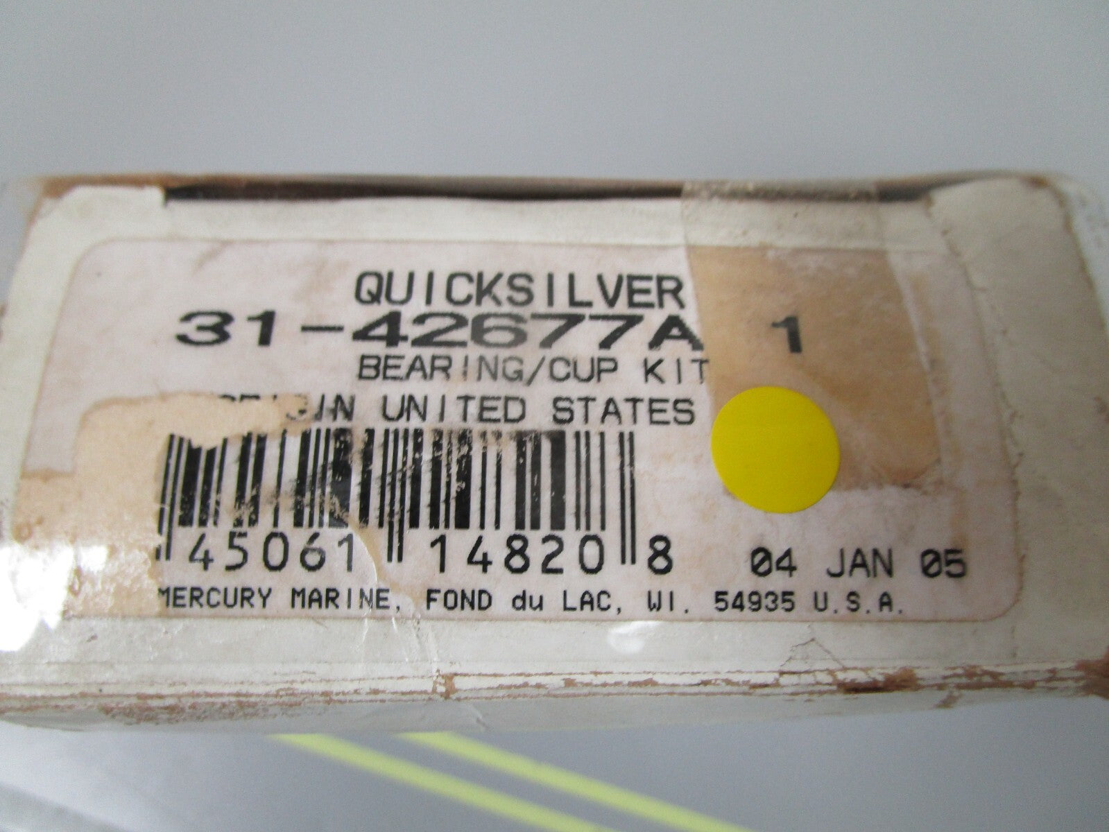 *NEW OEM* 0720 Mercury Quicksilver Cup Bearing Kit 31-42677A1