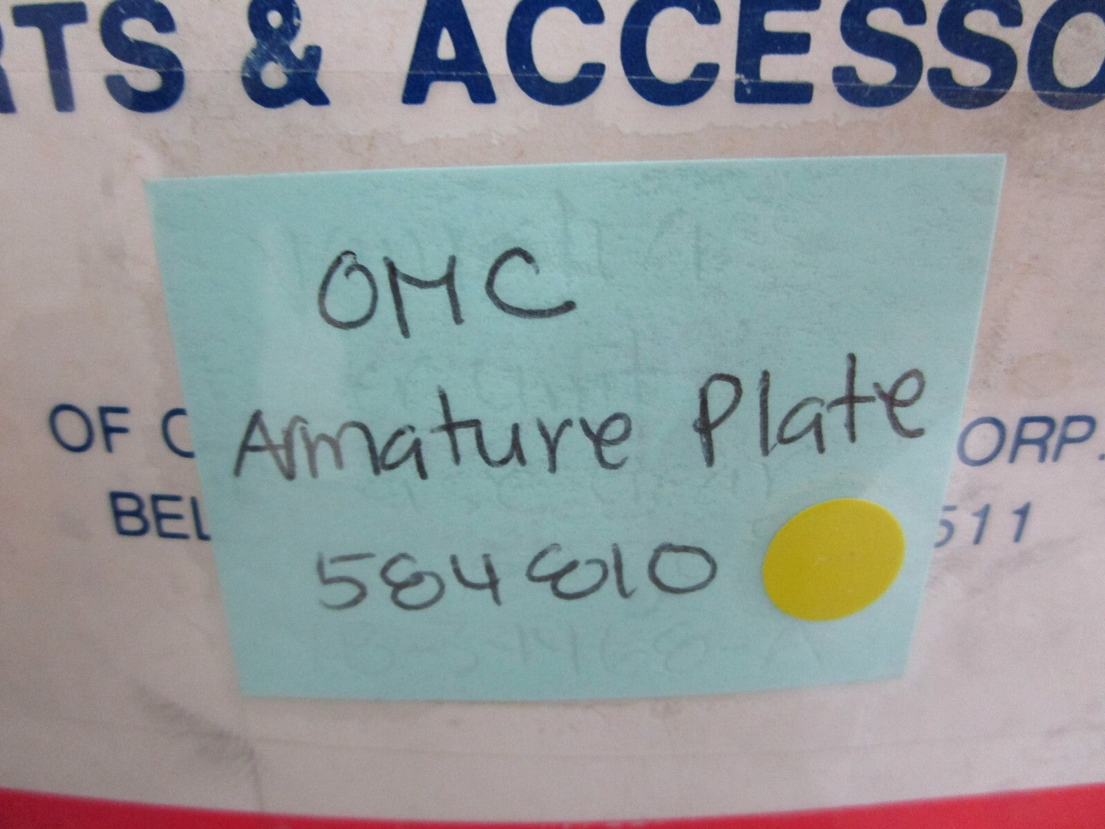 *NEW OEM* 0820 OMC Johnson Evinrude Armature Plate 584810 0584810