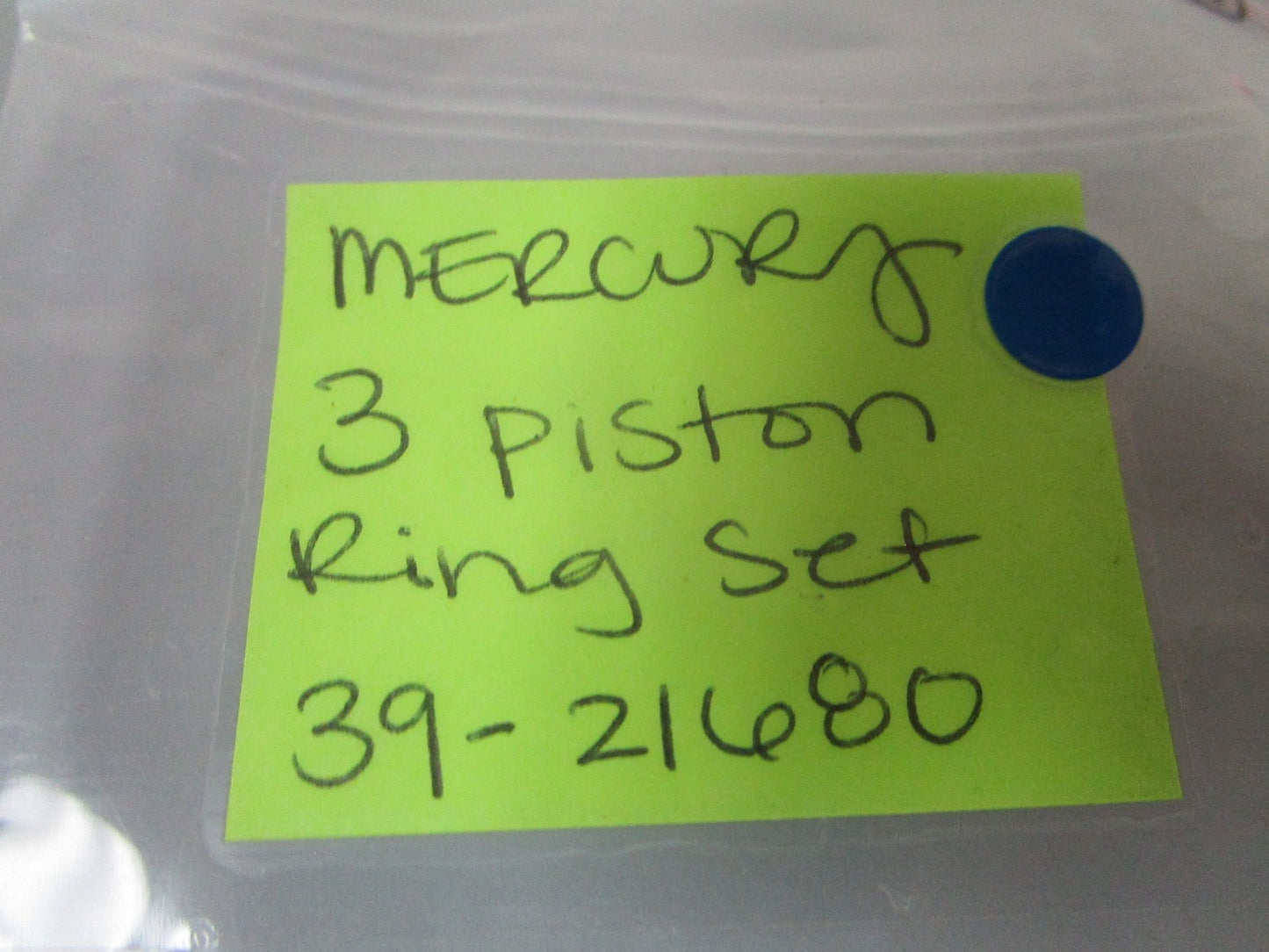 NEW OEM 39-21680 Mercury Quicksilver 3 Piston Ring Set 0810