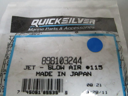 *NEW OEM* 0810 Mercury Quicksilver Slow Air #115 Jet 898103244