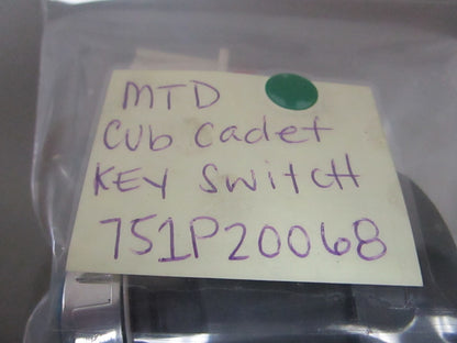 NEW OEM 751P20068 MTD Cub Cadet Key Switch 0810