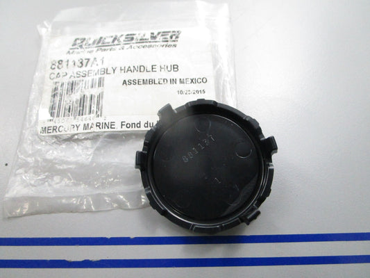 NEW OEM Mercury Quicksilver 881137A1 Handle Hub Cap w/ Decal 0810