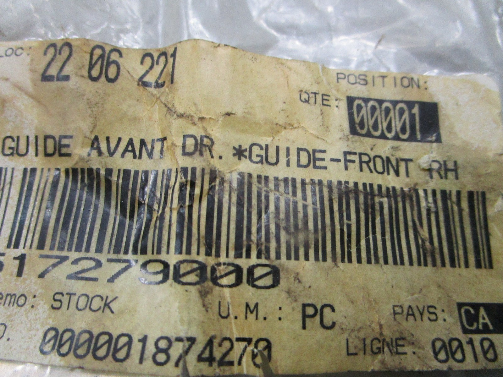 *NEW* 0810 Ski-Doo Front Head Guide 517279000