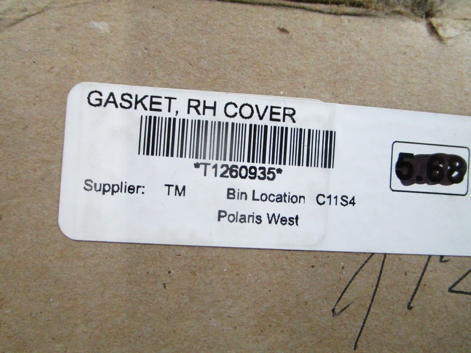 *NEW OEM* 0810 Triumph RH Cover Gasket T1260935