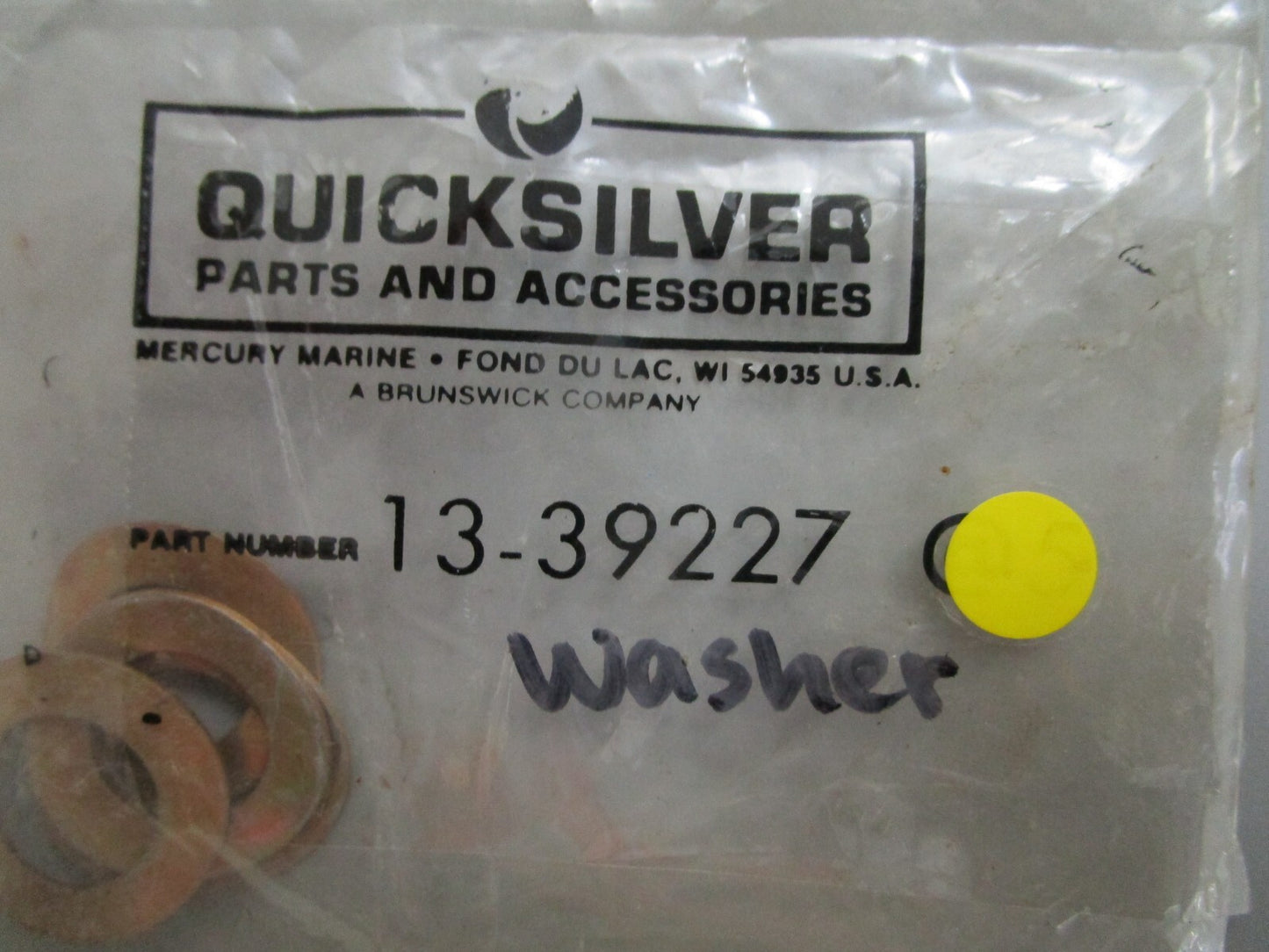 *NEW OEM* (LOT OF 5) 0810 Mercury Quicksilver Washer 13-39227