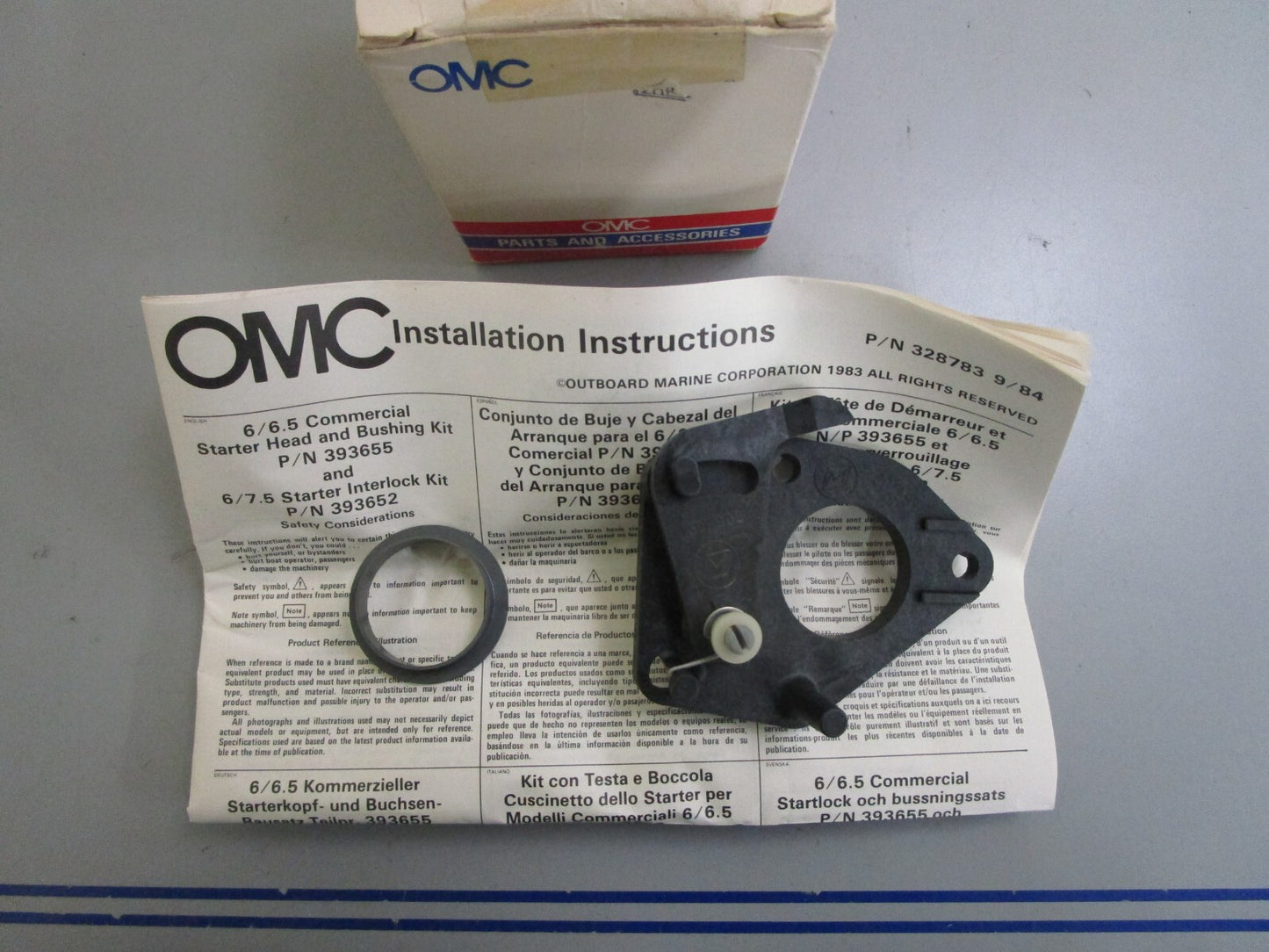 *NEW OEM* 0820 OMC Johnson Evinrude Starter Head & Bushing Kit 396771 0396771