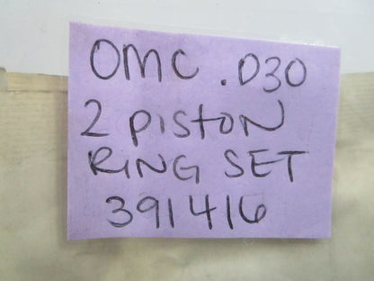 *NEW OEM* 0810 OMC Johnson Evinrude .030 2 Piston Ring Set 391416 0391416