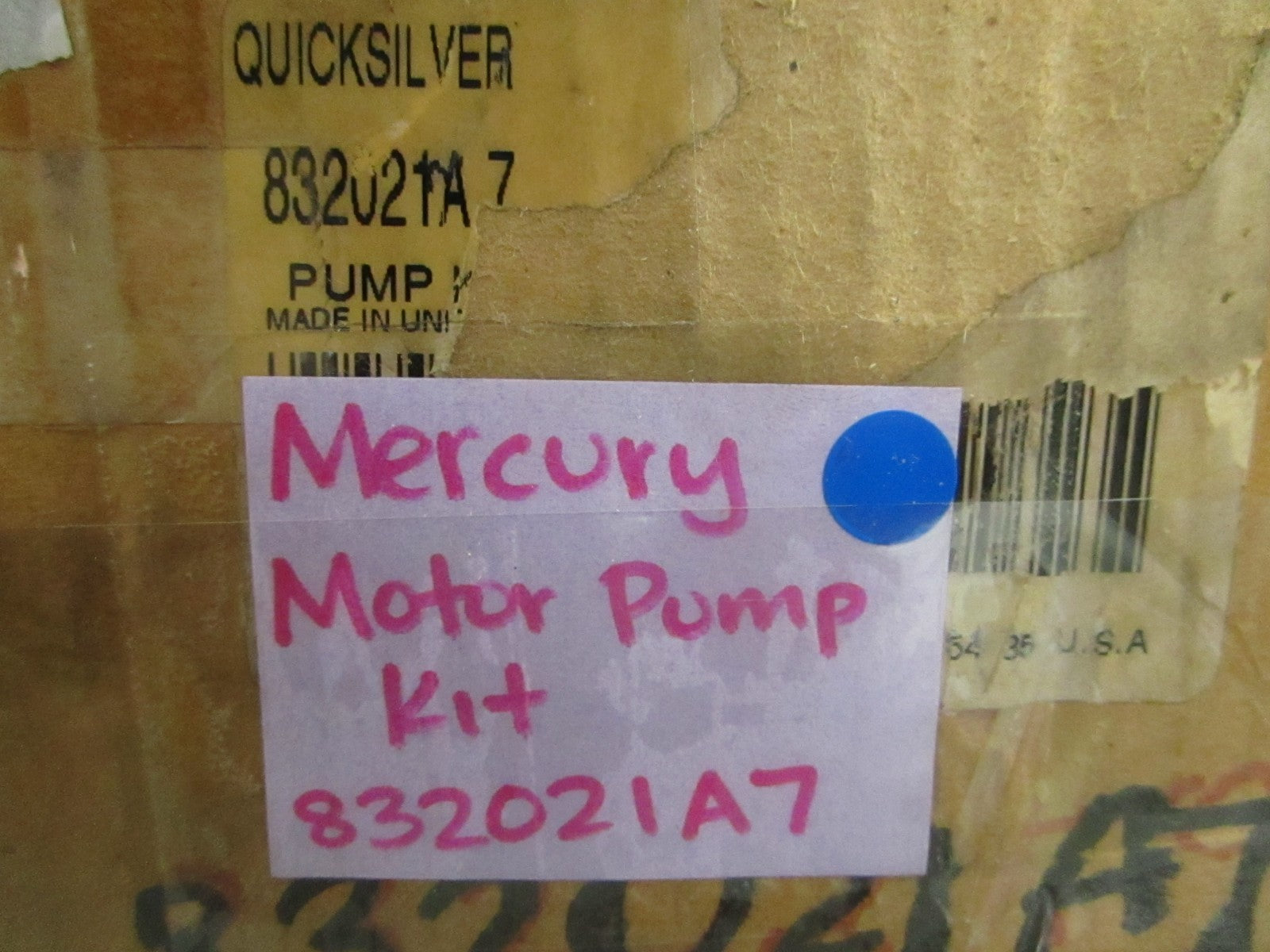 NEW OEM 832021A7 Mercury Quicksilver Motor Pump Kit 0820
