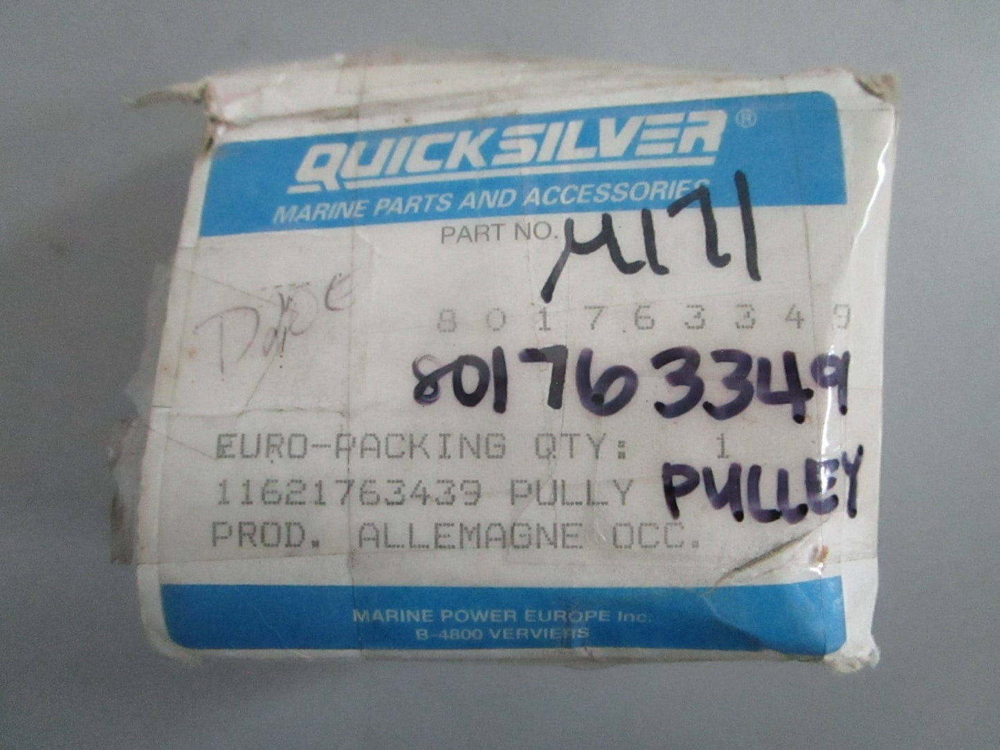 NEW OEM 801763349 Mercury Quicksilver Pulley 0820