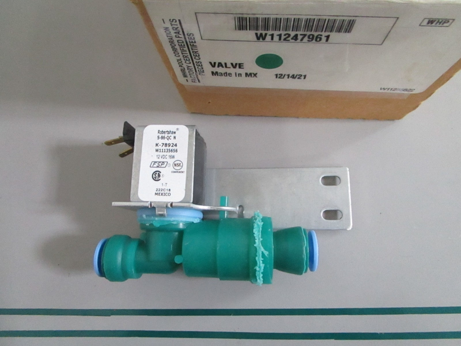 NEW OEM W11247961 Whirlpool Valve 0820
