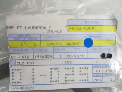 *NEW OEM* 0840 OMC Johnson Evinrude Gasket 0329975 329975