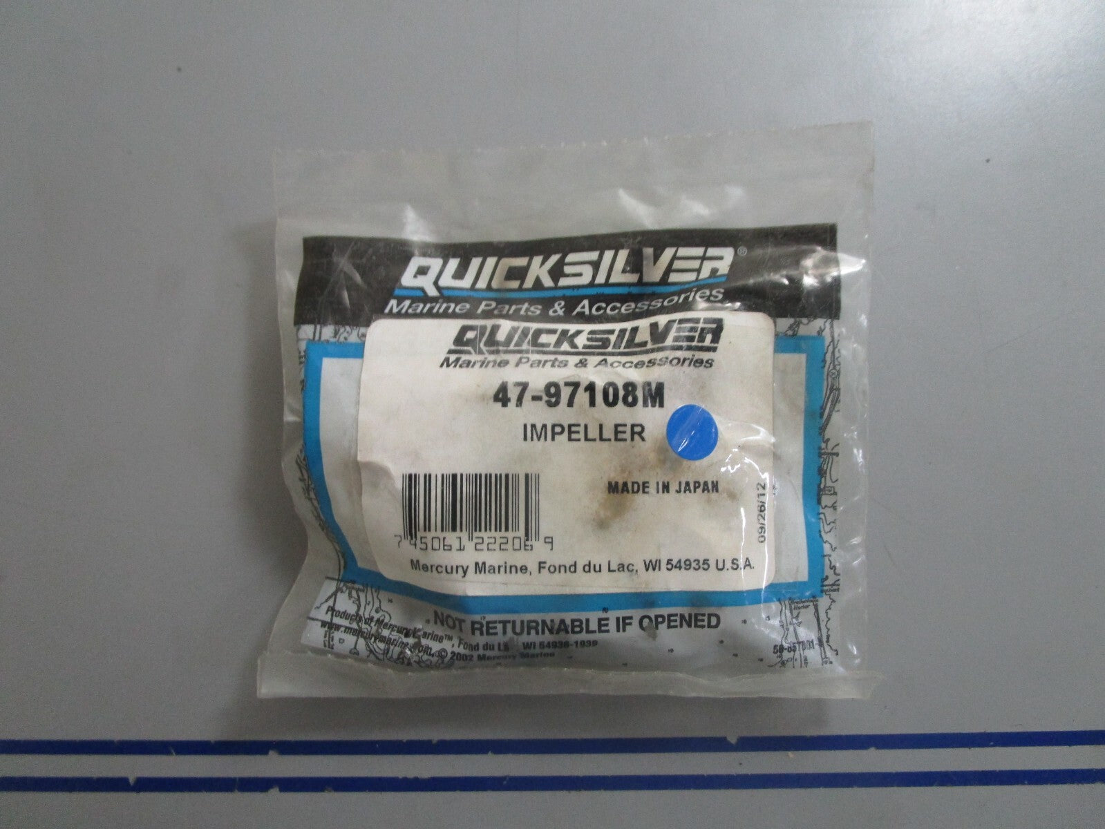 *NEW OEM* 0810 Mercury Quicksilver Impeller 47-97108M