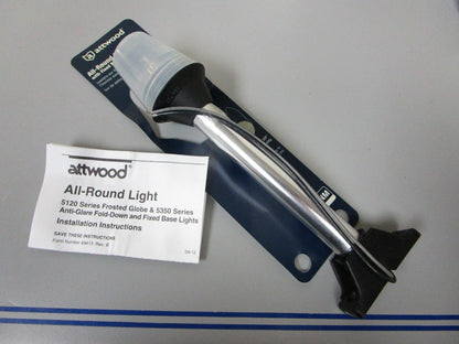 NEW OEM Attwood 5122-08-7 All Round Light Pole & Fixed Base 8" Assembly 0720