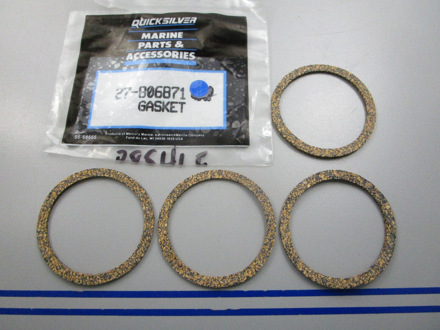 NEW OEM (LOT OF 4) 27-806871 Mercury Quicksilver Gasket 0810