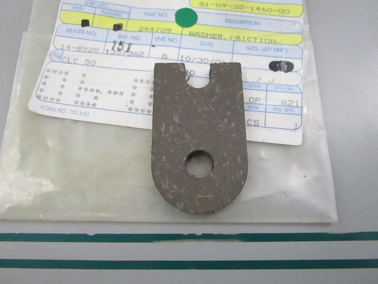 NEW OEM 344709 0344709 OMC Johnson Evinrude Friction Washer 0810