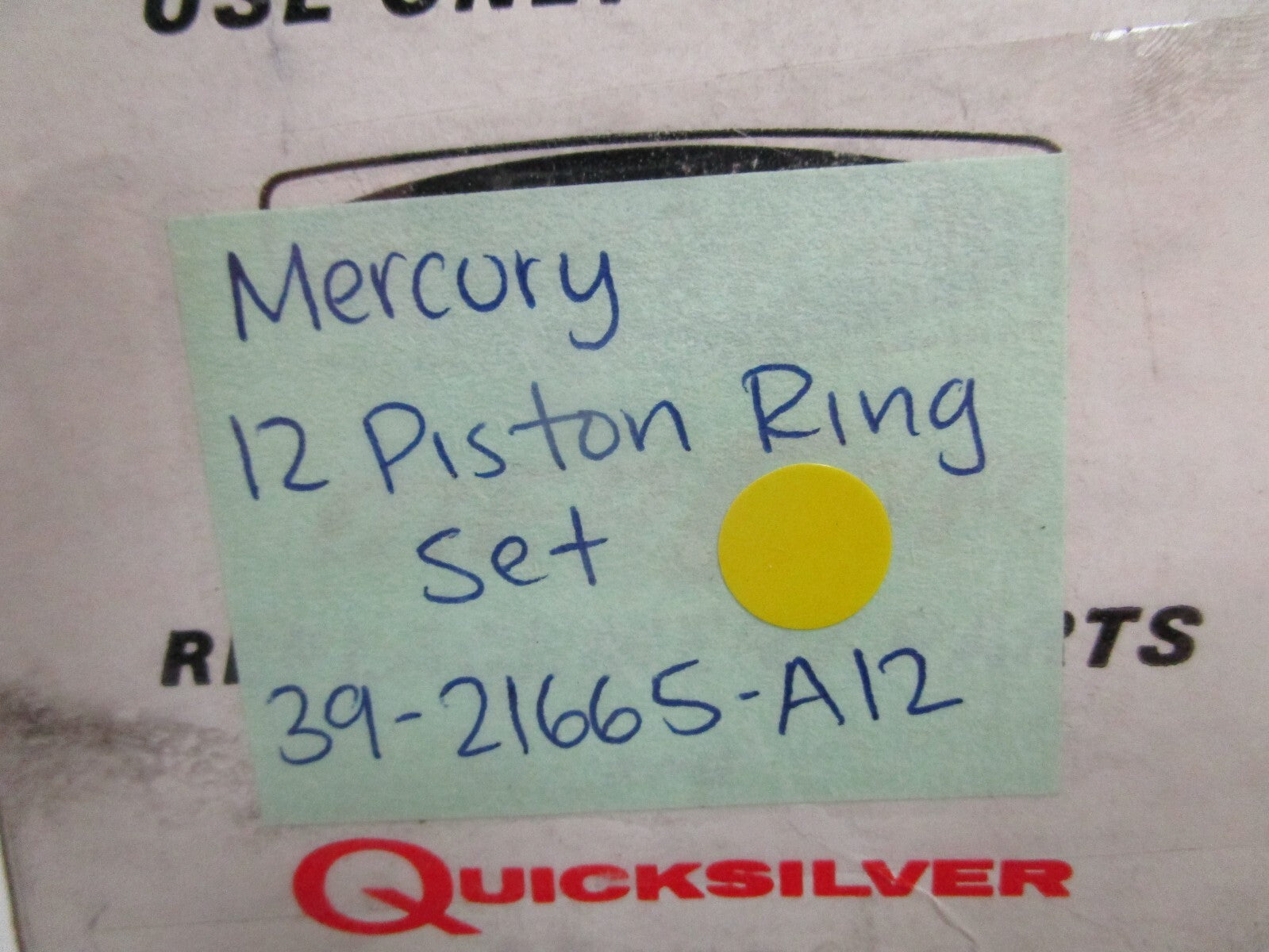 *NEW OEM* 0820 Mercury Quicksilver 12 Piston Ring Set 39-21665-A12 39-21665A12