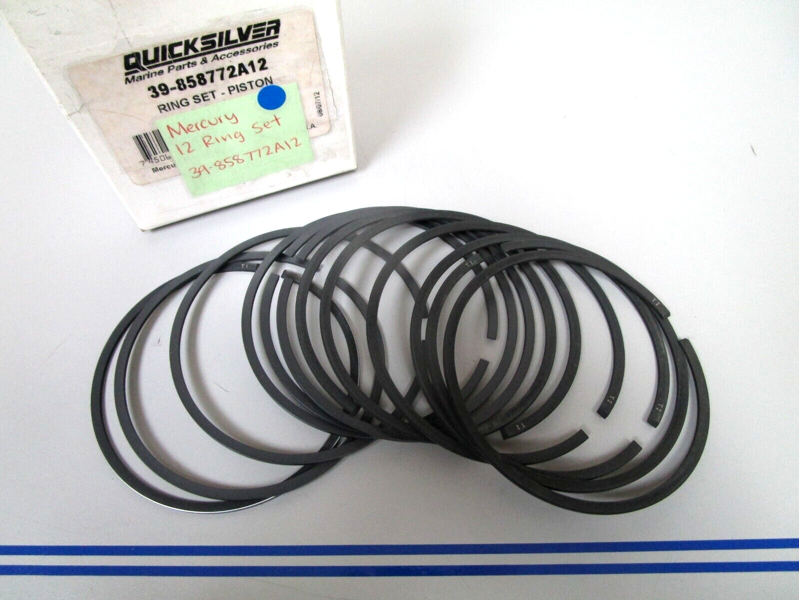 *NEW OEM* 0720 Mercury Quicksilver 12 Piston Ring Set 39-858772A12